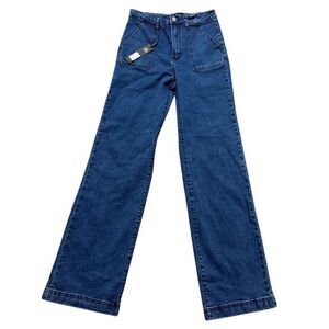 Fashion nova dark wash Valencia stretch straight leg jean size 9